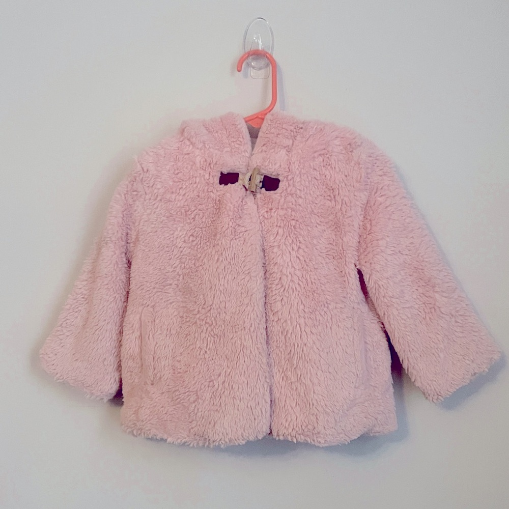 Jessica Simpson faux fur baby girl jacket